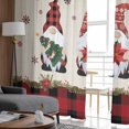 thumbnail image 6 of Christmas Gnomes Sheer Curtains 84 Inches Long, Red Black Plaid Xmas Tree Snowflake Burlap Light Filtering Window Curtains for Living Room, Rod Pocket Voile Sheer Curtain Drapes, 52"Wx84"L, 2 Panels, 6 of 9