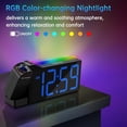 thumbnail image 4 of Reloj despertador con proyección Peakeep giratorio 180° con puerto USB, 4 of 8