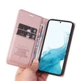 thumbnail image 5 of Wallet Case for Samsung Galaxy S23, Business Style PU Leather Magnetic Adsorption Flip Folio Cover with Kickstand Card Slots Cash Holder Soft Silicone Shockproof Protective Case,Rosegold, 5 of 9