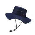 thumbnail image 2 of Foldable Safari Hat, Wide Brim Packable Booney Sun Hat for Travel, UPF 50+ for Hiking, Fishing, Beach & Outdoor Adventures Navy, 2 of 4