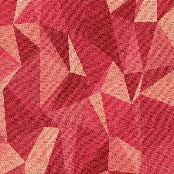 Ahgly Company Machine Washable Indoor Square Transitional Red Area Rugs, 7' Square