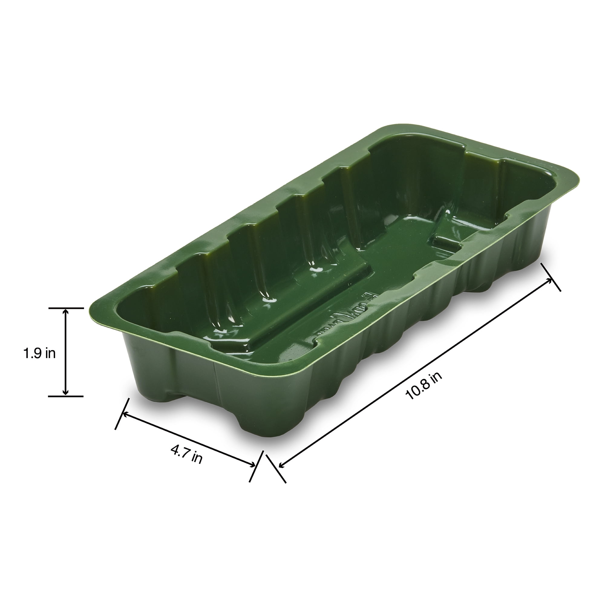 (2 pack) FloraCraft 3 Piece Aquatainer Thermoform Design Tray 1.9 Inch x 4.7 Inch x 10.8 Inch Green