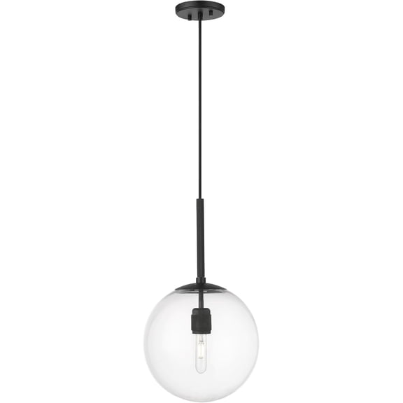 YANTON 25401-MB Kairo 12" Wide 1-YANTON Pendant - Matte Black