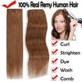 thumbnail image 5 of SEGO Blonde Clip in Human Hair Extensions Balayage One Piece Soft Straight 3/4 Full Head Hair Pieces for Women, 5 of 12