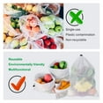 thumbnail image 3 of 12pcs Reusable Mesh Produce Bags - Eco-Friendly - Washable and See-Through - Durable Shopping Bags - for Fruit Vegetable Grocery Toys Shopping 3 Sizes, 3 of 6
