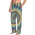 thumbnail image 2 of Xecao Round Mandala1 Men's Straight Lounge Pajama Pants: The Ultimate in Comfortable Sleepwear, 2 of 9