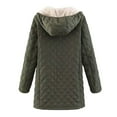 thumbnail image 3 of Women's Mid Length Winter Lined Hooded Thermal Insulated Coat Comfortable Long Sleeve Jacket For Cold Weather Casual Outerwear, 3 of 6