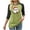 Yellow, variant on Generic Womens Christmas Shirts Plus Size 3/4 Sleeve Crew Neck Funny Hoilday T-Shirts Cute Santa Claus Graphic Tee Tops