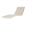Anthony Outdoor Chaise Lounge Cushion, Brown and White stripe