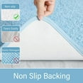 thumbnail image 2 of Junovo Soft Bathroom Rug Runner Absorbent Microfiber Bath Rugs for Bathroom Non Slip Bath Mat for Tub, Shower Floor,24"x60",Light Blue, 2 of 6