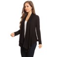 thumbnail image 4 of MOA COLLECTION Women's Casual Solid Long Sleeve Open Front Draped Cardigan, 4 of 6
