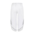 thumbnail image 4 of SnnmBlm Trousers Ladies Culottes for Women Gaucho Outfit Cropped Summer Pants White 3XL, 4 of 5