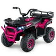 thumbnail image 1 of Costway 24V Kids Ride on Electric ATV Car Toy with Spring Suspension & LED Lights USB Pink, 1 of 10