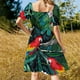 thumbnail image 5 of Vestido de manga corta con estampado de loros tropicales, vestidos de noche para mujer, ropa de mujer, novedades, vestido de fiesta., 5 of 7