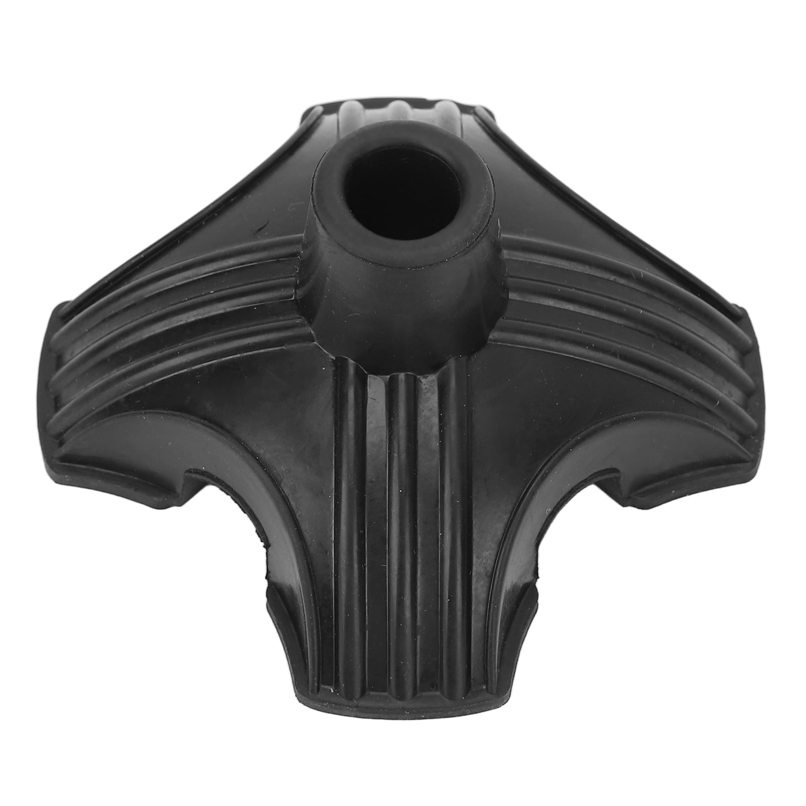 Quad Support Cane Tip, Quadruple Replacement Rubber Cane Tips Thickened Wearproof Black Stable For Canes