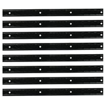 8 Pack Heavy Duty Aluminum 8ft L-Track Trailer Tie Down Rail for Enclosed, Utility Trailers, Cargo Vans, Truck Beds, Securing Motorcycles, ATVs, Dirt Bikes - 2,225 lbs BS - Black