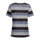 thumbnail image 5 of Tops a la moda para mujer, camiseta con estampado divertido, blusa con cuello en V de leopardo, camiseta holgada, camisetas teñidas con lazo Pompotops hkajfhjk462301, 5 of 5