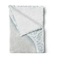 thumbnail image 2 of Pale Blue Soft Flannel Fleece Throw Blanket, Style Arched Royal Persian with Floral Cultural Graphic Design, Cozy Plush for Indoor and Outdoor Use, 60" x 80", Pale Blue, by Ambesonne, 2 of 5