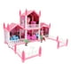 thumbnail image 1 of KAKOWELY Modelo de castillo de bricolaje, castillo de princesa, casa de muñecas pequeña de plástico, castillo, rompecabezas, luces, casa de villa, 1 of 5