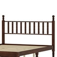 thumbnail image 2 of Walnut Queen Platform Bed - Retro Gourd Headboard - No Box Spring Needed, 2 of 5