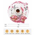 thumbnail image 6 of 13 Inch Round Placemats Set of 4, Valentine's Day Non Slip Heat Insulation PP Table Mats, Pink Love Gnomes Roses Romantic Washable Place Mats for Kitchen Dining Party Table Decor, 6 of 7