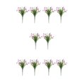 thumbnail image 1 of Wosthever 2 uds flores artificiales de plástico falso tallo largo plantas falso ramo interior hogar boda granja decoración púrpura Type2 NO2, 1 of 6