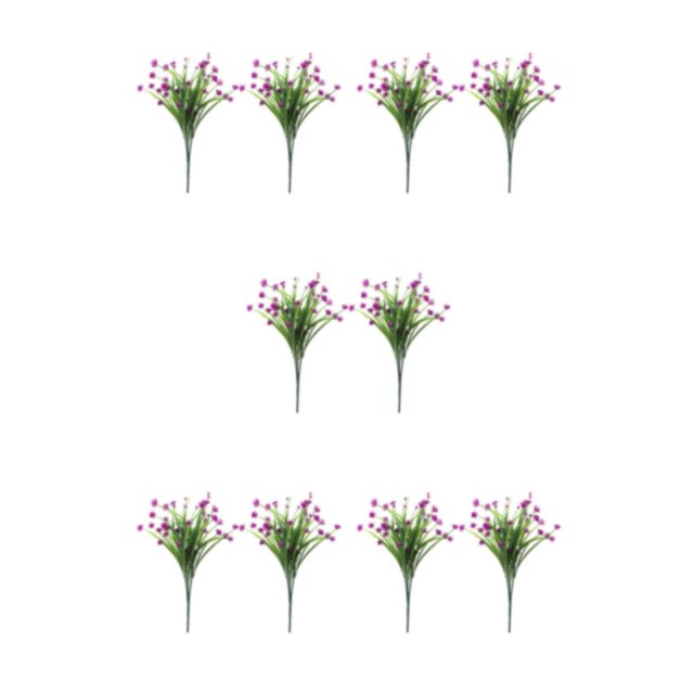Wosthever 2 uds flores artificiales de plástico falso tallo largo plantas falso ramo interior hogar boda granja decoración púrpura Type2 NO2