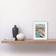 thumbnail image 2 of Brighton Beach Warm Summer Day Colourful Scene Artwork Framed Wall Art Print 9X7 Inch, 2 of 5