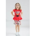 Sesame Street Elmo Toddler Girls Ruffle T-Shirt French Terry Shorts Set ...