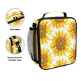 thumbnail image 2 of Square Lunch Bag 10.5*3.5*9.5 Inches Cooler Bag Lunch Bag Insulation Portable Durable Fashion Sunflower Seamless, 2 of 6