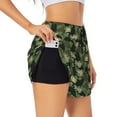 thumbnail image 3 of Lsque Camouflage Shark Printed Women's Running Shorts with Liner Pockets,Elastic Quick Dry Workout Athletic Gym Yoga Shorts,Womens High Waist Shorts-Large, 3 of 9