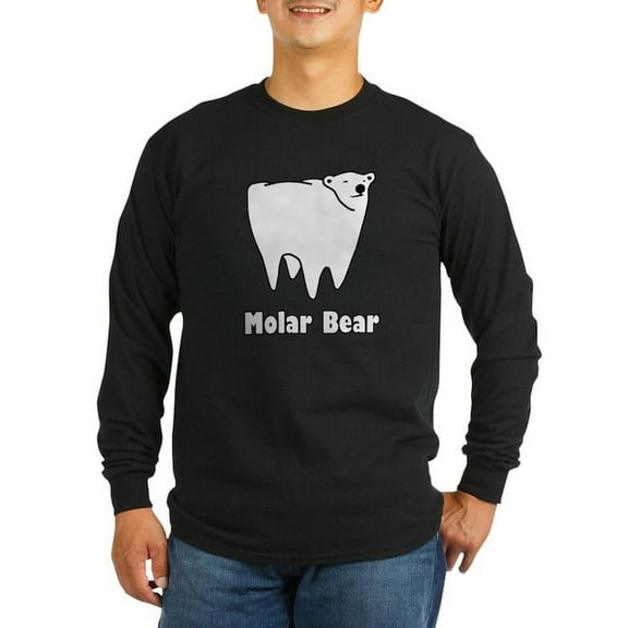 CafePress - Molar Bear Polar Tooth Bear Long Sleeve T Shirt - Long Sleeve Dark T-Shirt