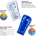 thumbnail image 3 of 2 pares de espinilleras de fútbol para niños adultos, espinilleras transpirables para juegos de fútbol para niños y niñas, cojín protector EVA, 3 of 5