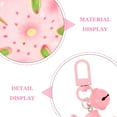 thumbnail image 3 of CRILSTYLEO Charm Keychain Set 5 Pieces Resin Flower Shape Accessories for Women Girls Handbag Backpack School Work, 3 of 8