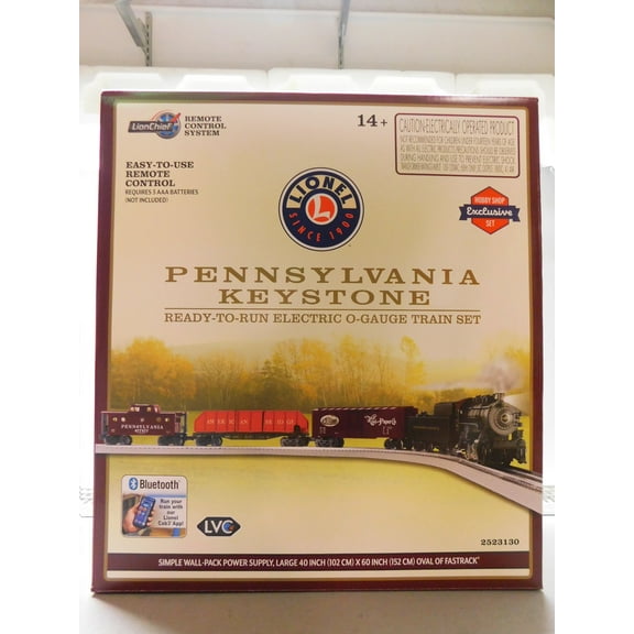LIONEL PENNSYLVANIA KEYSTONE LIONCHIEF W/ BLUETOOTH 5.0 TRAIN SET O GAUGE 2523130