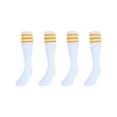 thumbnail image 2 of CTM® Striped Top Ribbed Tube Socks (4 Pair Pack), 2 of 2