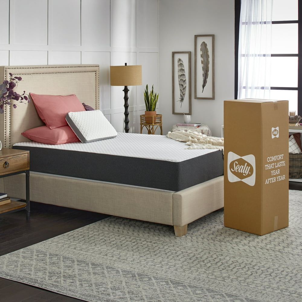 Sealy Cool & Clean 10” Gel Memory Foam Mattress, Queen, Medium