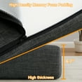 thumbnail image 6 of Fairyland Modern Linen Fabric Removable Backrest Foldable Sofa Bed, Dark Gray, 6 of 9