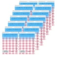 thumbnail image 3 of Pink Checkered Gingham 12 Pack Standard Disposable Plastic Party Tablecloth 84" Inch Round Table Cover By Zimpleware, 3 of 6