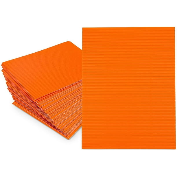 Niet meer geldig Dagelijks vriendelijke groet Corrugated Cardboard Paper Sheets (8.5 x 11 in, Orange, 48-Pack) -  Walmart.com