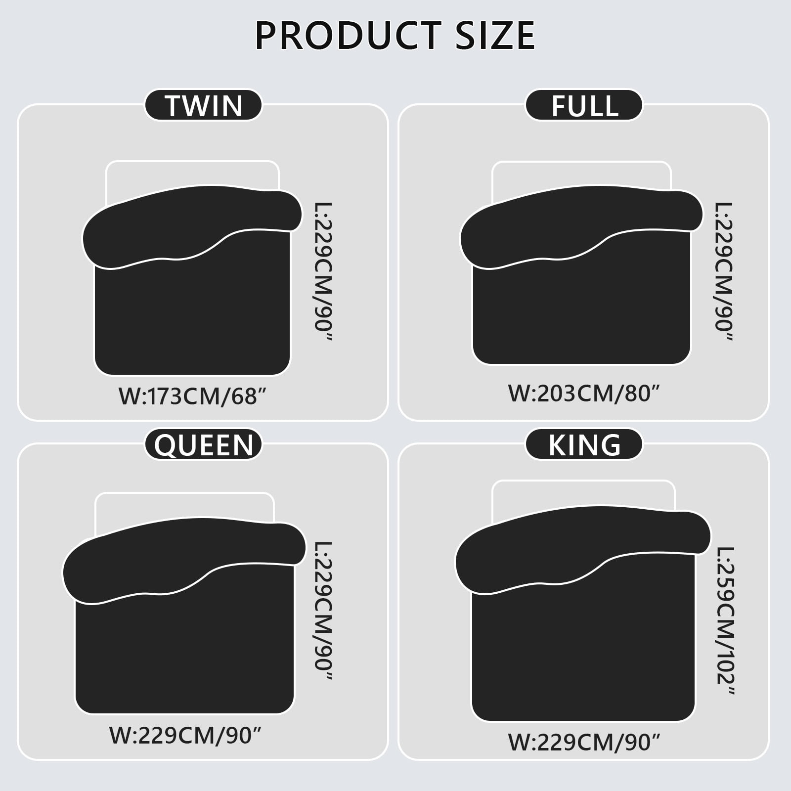 WOOW DEPOT Sherpa Fleece Queen Comforter Reversible, 1 PCS, Heavy 7.5lbs Quilted Bedding Warm Cozy Machine Washable, Black