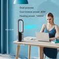 thumbnail image 2 of Bladeless tower heating fan, 10-speed air purifier, bedroom air multiplier cooler, 6m remote control, 8-speed wind sensation and 8h timer, 2 of 8