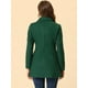 thumbnail image 4 of Abrigo Largo De Invierno Con Cuello Peter Pan Y Doble Botonadura Para Mujer Verde oscuro2 XS, 4 of 7