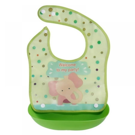 

Clearance! Baby Bibs - Waterproof Easy Wipe Bib for Babies Toddlers - Baby Feeding Bibs with Large Food Catcher Pocket - Travel Bibs for Baby Girl Boy