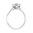 thumbnail image 2 of 1/4 Carat Flower Shaped Cluster Prong Set Diamond Ring Band in 14K White Gold (Ring Size 4.75) (I1-I2 Clarity), 2 of 4