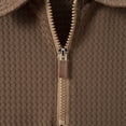 thumbnail image 6 of Polo Shirt for Men Short Sleeve Quarter Zipper Polo Tees Loose Fit Coffee Mens Beach Outfit, 6 of 8