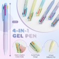 thumbnail image 3 of fuzhong-6 Pack 4-in-1 Multicolor Ballpoint Pens, Retractable Colored Pens 0.7mm Fine Point, 12 Assorted Ink Colors, Smooth Writing for Students, Doctors, Journaling, Office Use, 3 of 4