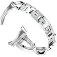 thumbnail image 2 of KOMI Compatible Google Pixel Watch Band - Women's Metal Replacement Chain Bling Jewelry Bracelet Rhinestone Strap Wristband for Pixel Watch 2/3 41mm Silver, 2 of 5