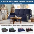 thumbnail image 3 of Washable, pet-friendly recliner sofa cover for 3-cushion sofas. Elastic band ensures a secure fit and is available in a variety of colors., 3 of 7