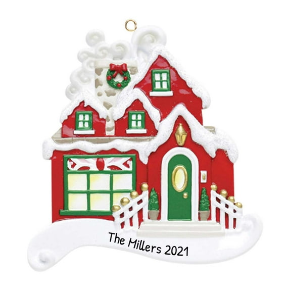 Ornaments by Elves Personalized Cottage Christmas Tree Ornaments 2024 Holiday Decorations .25lbs